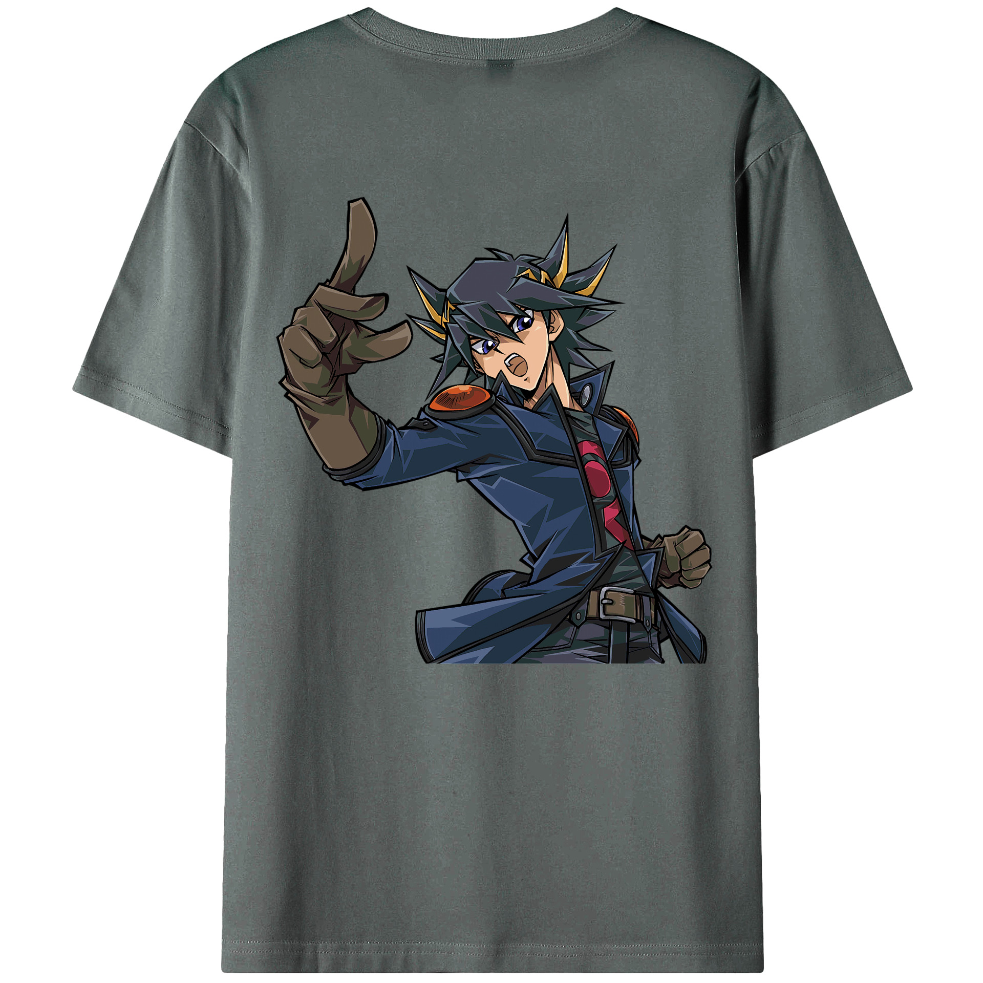 （画像用） 遊☆戯☆王 Yu-Gi-Oh! 綿100％ メンズ半袖Tシャツ（バックプリント） 通気性
